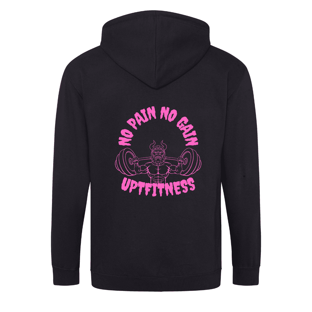 Zip Hoodie Back 1 - Black