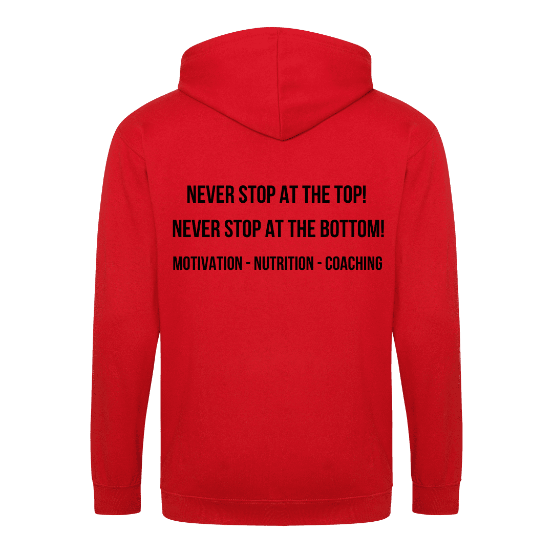 Zip hoodie Red back