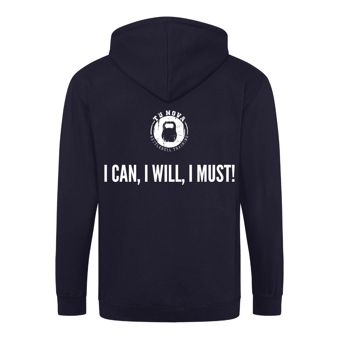 Zip hoodie Navy Blue back (2)