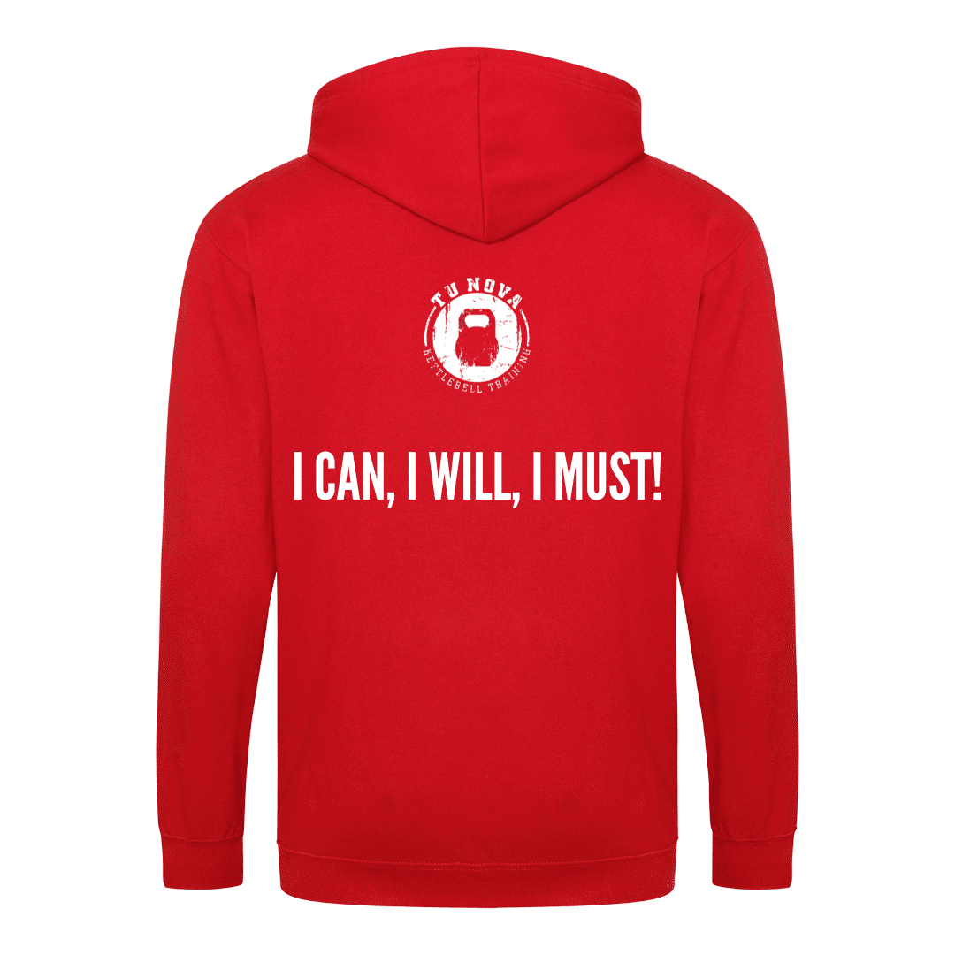 Zip hoodie Red back (2)