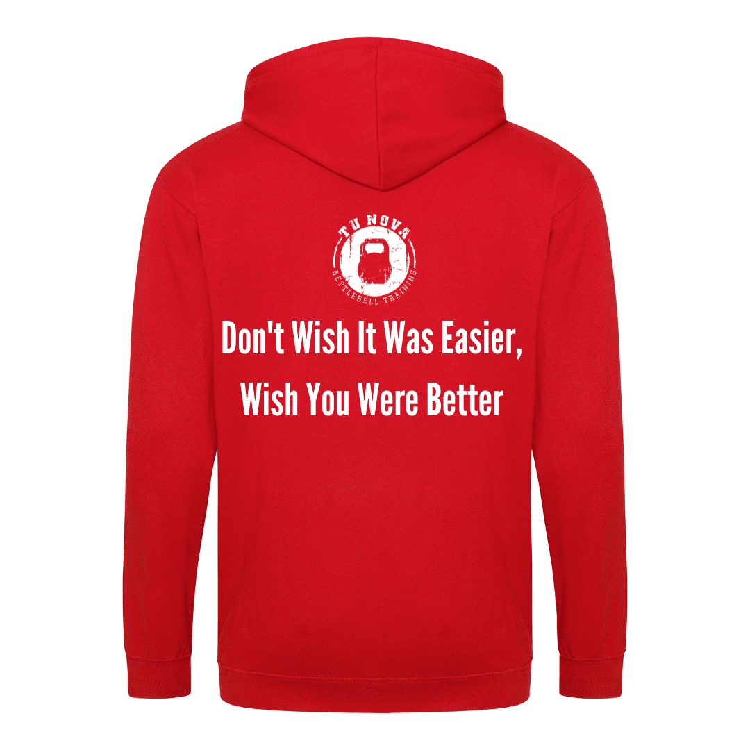 Zip hoodie Red back