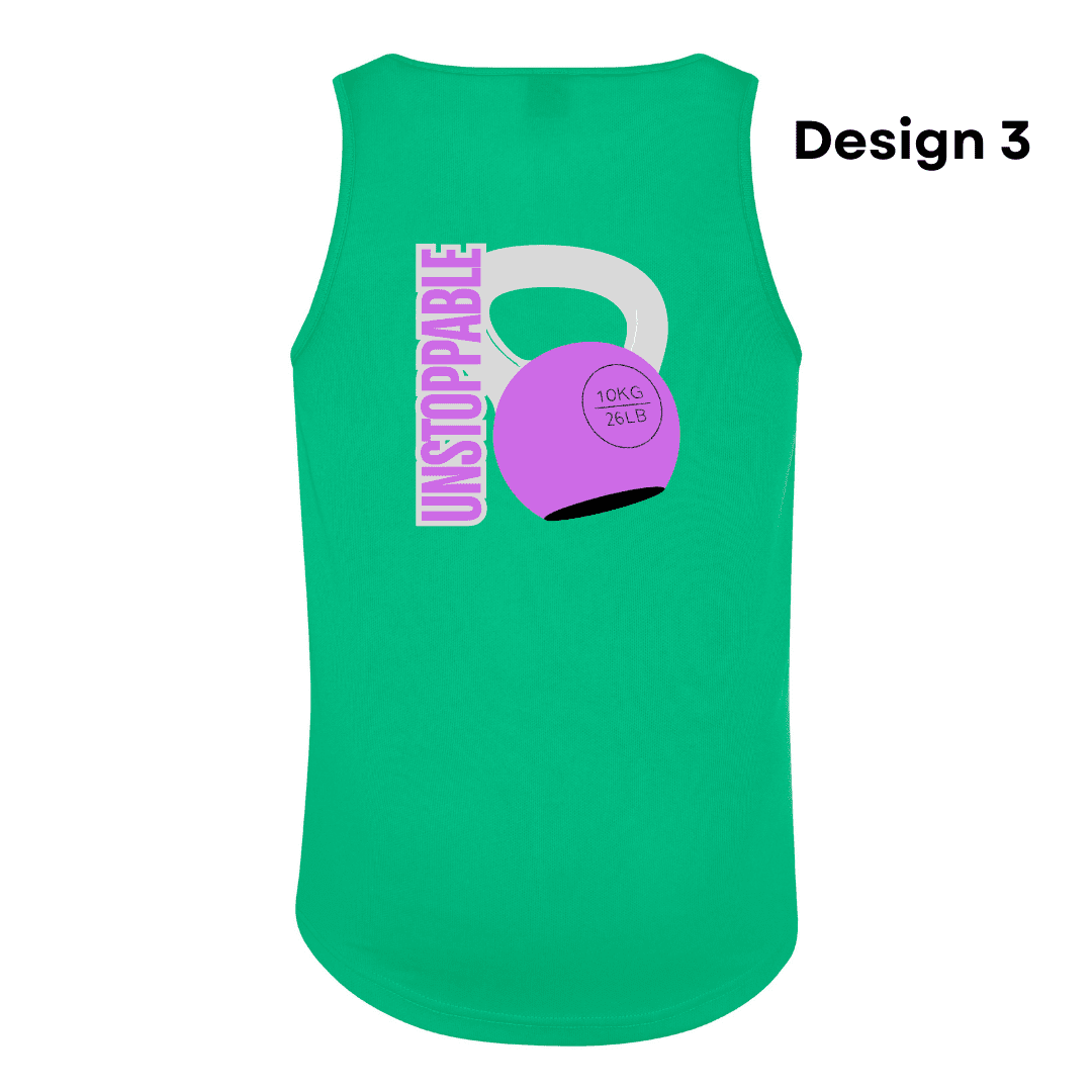 Men Vest Green Design 3 Unstoppable