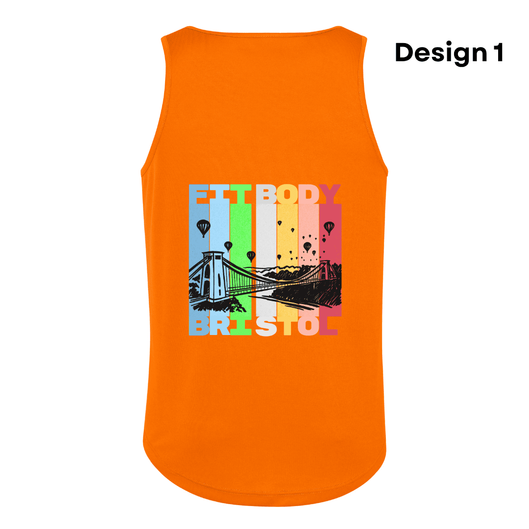 Men Vest Orange Design 1
