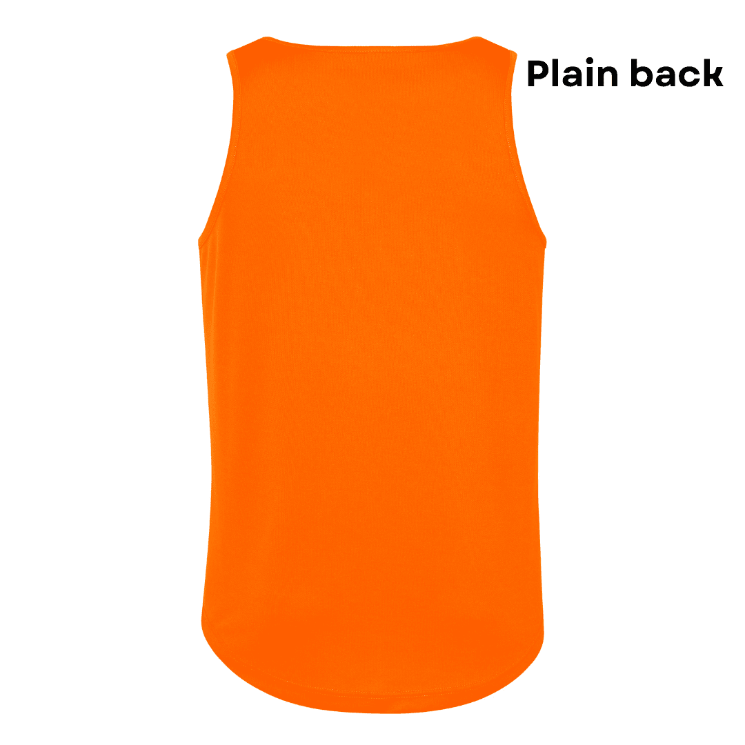 Men Vest Orange Plain
