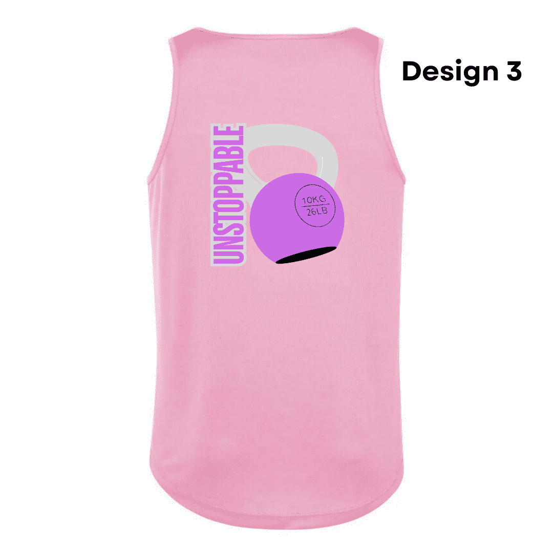 Men Vest Pink Design 3 Unstoppable
