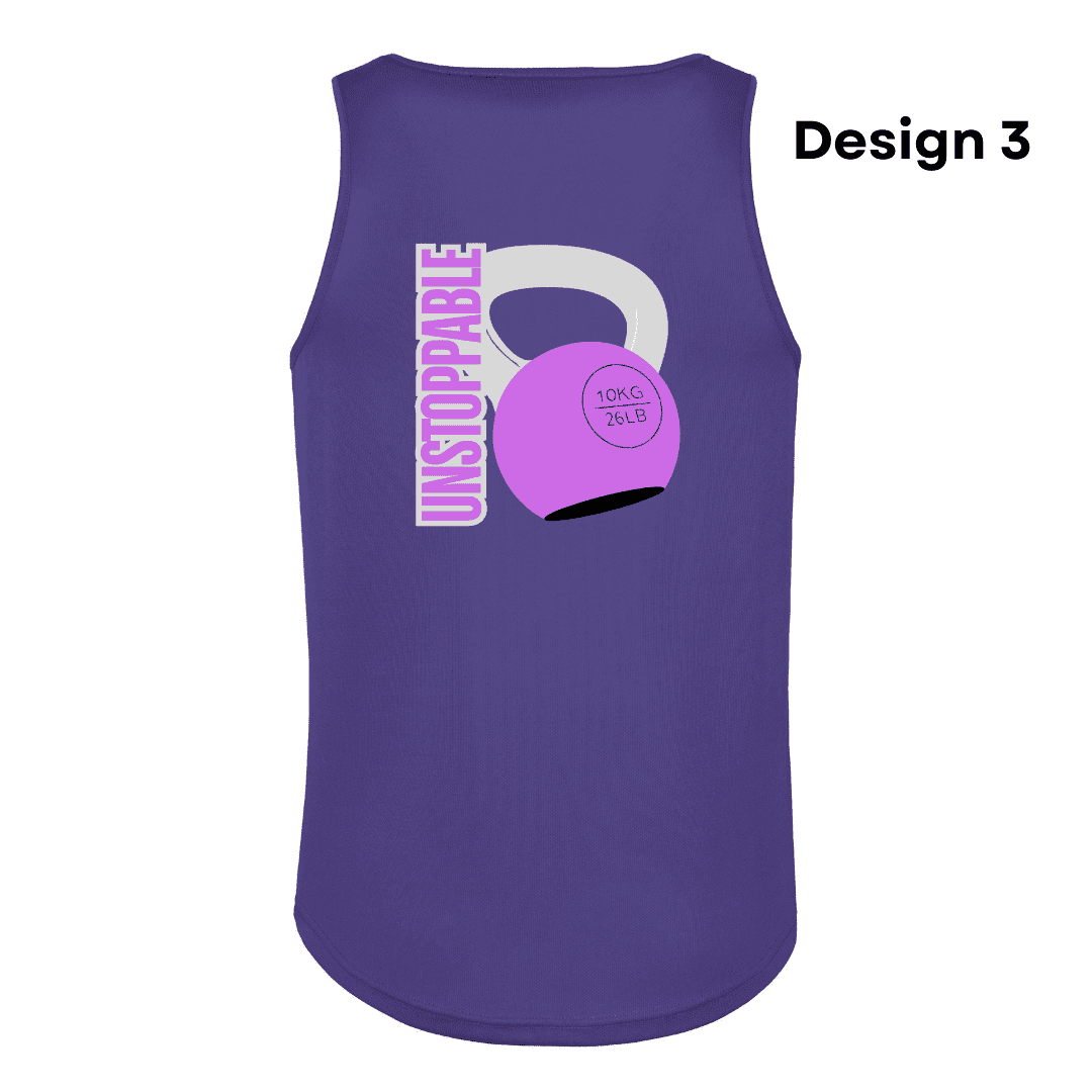 Men Vest Purple Design 3 Unstoppable
